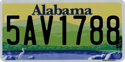 AL license plate 5AV1788