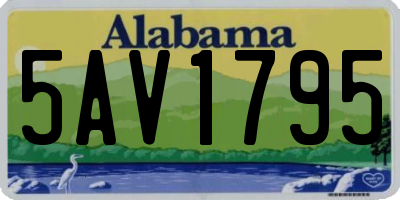AL license plate 5AV1795