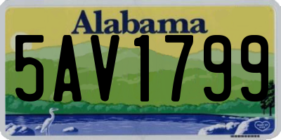 AL license plate 5AV1799
