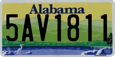 AL license plate 5AV1811