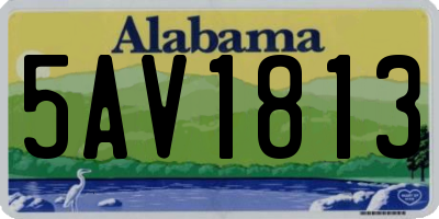 AL license plate 5AV1813