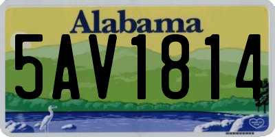 AL license plate 5AV1814