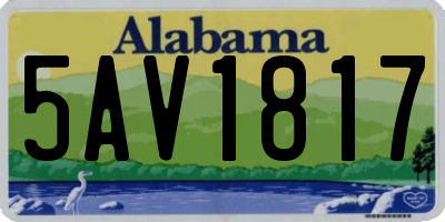 AL license plate 5AV1817