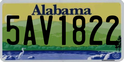 AL license plate 5AV1822
