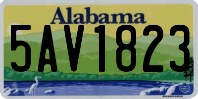 AL license plate 5AV1823