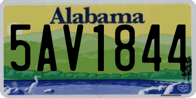 AL license plate 5AV1844