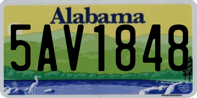 AL license plate 5AV1848