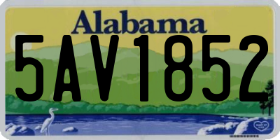 AL license plate 5AV1852