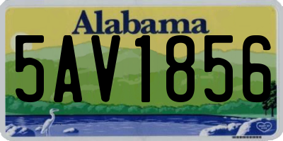 AL license plate 5AV1856