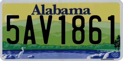 AL license plate 5AV1861