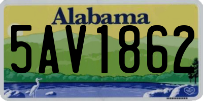 AL license plate 5AV1862