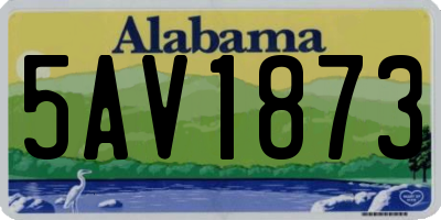 AL license plate 5AV1873