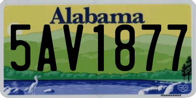AL license plate 5AV1877