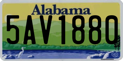 AL license plate 5AV1880