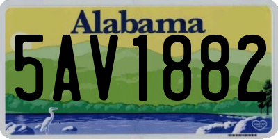 AL license plate 5AV1882