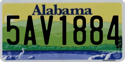AL license plate 5AV1884