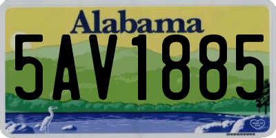 AL license plate 5AV1885