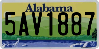 AL license plate 5AV1887