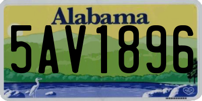 AL license plate 5AV1896
