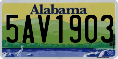 AL license plate 5AV1903