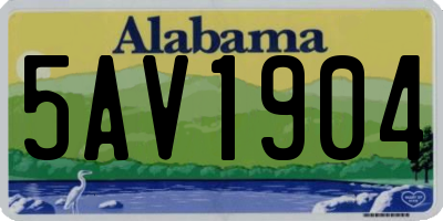AL license plate 5AV1904