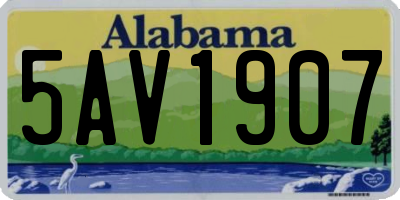 AL license plate 5AV1907