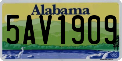 AL license plate 5AV1909