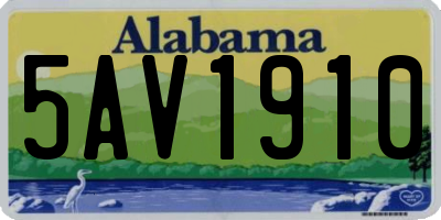 AL license plate 5AV1910
