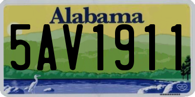 AL license plate 5AV1911