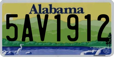 AL license plate 5AV1912