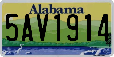 AL license plate 5AV1914