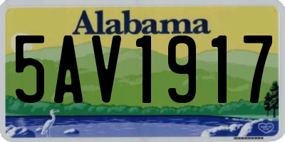 AL license plate 5AV1917