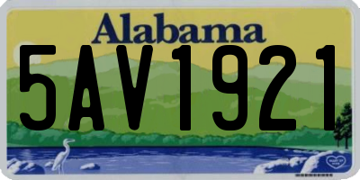 AL license plate 5AV1921