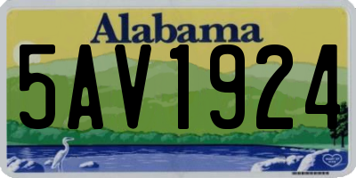 AL license plate 5AV1924