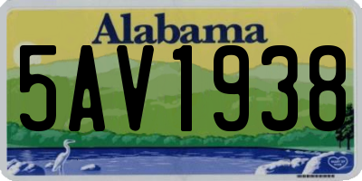AL license plate 5AV1938