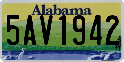 AL license plate 5AV1942