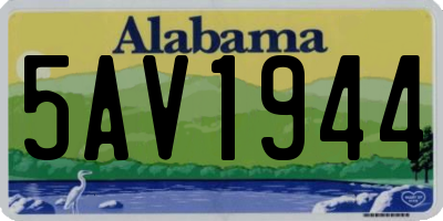 AL license plate 5AV1944