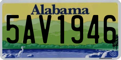 AL license plate 5AV1946