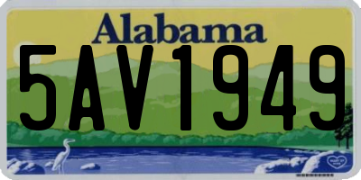 AL license plate 5AV1949