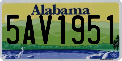 AL license plate 5AV1951