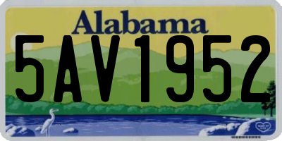 AL license plate 5AV1952