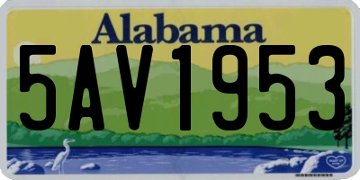 AL license plate 5AV1953