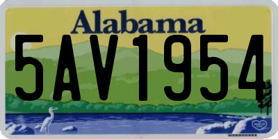 AL license plate 5AV1954
