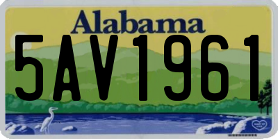 AL license plate 5AV1961