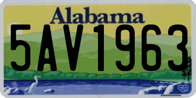 AL license plate 5AV1963