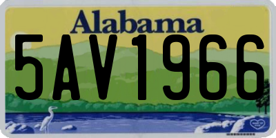 AL license plate 5AV1966
