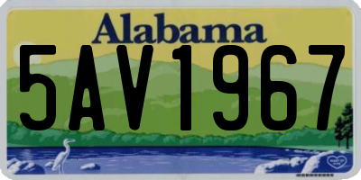 AL license plate 5AV1967
