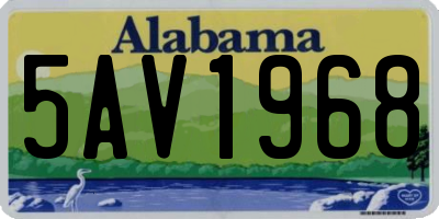 AL license plate 5AV1968