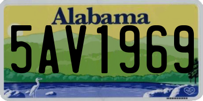 AL license plate 5AV1969
