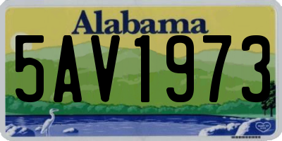AL license plate 5AV1973